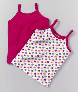 Nuovi arrivi ragazze cotone rosso con rifinitura floreale Top senza maniche canotta per bambini canottiere morbide camicie estive all'ingrosso della fabbrica - Product Image 5