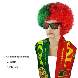 Vente en gros <span class=keywords><strong>de</strong></span> kits promotionnels personnalisés avec logo pour événements sportifs : écharpe, perruque et lunettes <span class=keywords><strong>de</strong></span> soleil à thème drapeau national <span class=keywords><strong>de</strong></span> football - Product Image 6