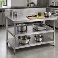 Table de travail en acier inoxydable robuste pour cuisine commerciale, design d'angle, idéale pour la préparation en restaurant – Fournisseur direct usine