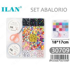 ILAN Bead Set 18x17cm With <b>Letters</b> Numbers Colors For Jewelry Making - Product Image 1