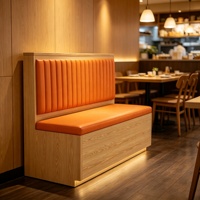 Ensembles de mobilier de restaurant, banquette rembourrée vintage, sièges de banquette commerciaux résistants aux taches pour café, gain de place