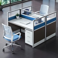 Poste de travail modulaire personnalisé OEM/ODM avec écran translucide pour 2 à 8 personnes, ensemble de mobilier de bureau moderne en bois pour personnel