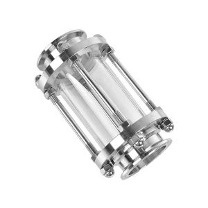 Accesorios Sanitarios para Lácteos de Acero Inoxidable 304 <span class=keywords><strong>316</strong></span> de Grado Alimenticio, Pulido Ligero, con Tres Clips, Vidrio de Observación, Tubular, Flujo en Línea, Líquido - Product Image 6