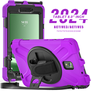 Capa Inteligente para <span class=keywords><strong>Tablet</strong></span> Samsung Active 3 T570 e Active 5 X300 X306B de 8 Polegadas com Suporte Dobrável e Alça de Ombro – Preço de Fábrica - Product Image 2