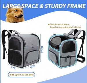 Free Sample Pet <b>Carrier</b> <b>Backpack</b> for Small Medium <b>Dogs</b> and Cats Large Space Foldable <b>Backpack</b> with Safety Lock Zipper and - Product Image 2