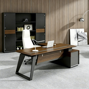 Modern Executive Office Desk Luxury CEO Office <strong>Table</strong> with Drawers Storage Cabinet Home Office Furniture Wooden Manager Desk - Product Image 2