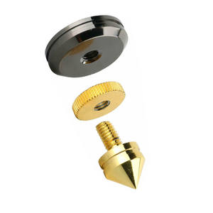 カスタム真ちゅうCNC旋盤M6M8ステンレスソリッドスピーカースパイクフィートHIFIスピーカー用アルミニウム陽極酸化ブラックスパイク - Product Image 5