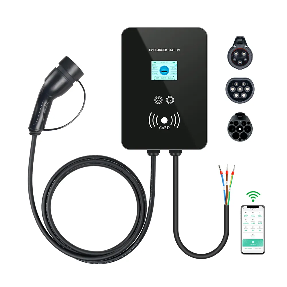 7KW 11KW 22KW 16A 32A Type 1 Type 2 GBT station de charge personnelle voiture