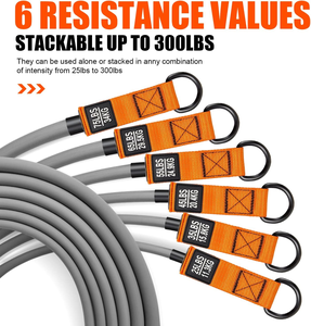 Bandas de Resistencia de Cuerpo Completo Personalizadas de TPE, Bandas de Ejercicio con Asas para Gimnasio, Alta Elasticidad, Duraderas, Ecológicas, Multifuncionales, 300 List - Product Image 3