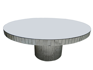 Bàn Ăn Tráng Gương Tròn Lớn <span class=keywords><strong>12</strong></span> Người Ghế Gương Kính Trung Tâm Bàn Bánh Cho Sự Kiện Cho Thuê Đám Cưới - Product Image 5