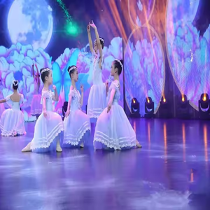 पेशेवर बैले रोमांटिक टुटू लंबी स्कर्ट काले लाल रंग की पोशाक वयस्क बच्चों के बैले प्रदर्शन पोशाक - Product Image 5