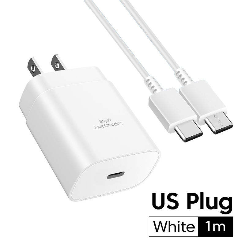 US plug Adapter+Cable White