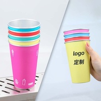 Tasse à changement de couleur réutilisable en aluminium, imprimée, pour boissons froides et bière, en stock usine