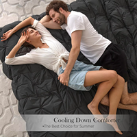 Prix d'usine, personnalisable, insert de couette en duvet de canard blanc pour hôtel, ultra doux, respirant, tissu en coton brodé, certifié OEKO-TEX