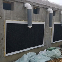 Nouvelle couette évaporative à cadre plastique haute efficacité pour la ventilation des fermes avicoles, serres et aquacultures