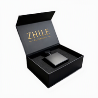 Caja de Perfume Magnética Rígida Personalizada, Hecha a Mano, de Lujo, Forrada con Esponja, Portátil, Simple, para Botellas Vacías, con Logotipo en Lámina Dorada, Venta al Por Mayor