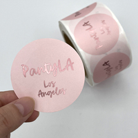 Étiquettes rondes personnalisées avec lamination brillante, rouleau d'autocollants adhésifs pour marque privée, logos imprimés de qualité supérieure pour l'emballage