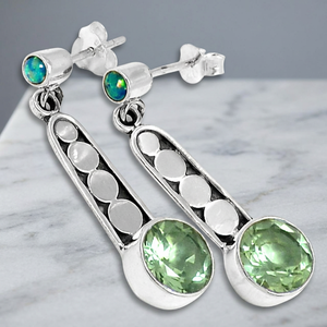 Pendientes de Plata de Ley 925 Hechos a Mano con Alejandrita de Corte Gota que Cambia de Color, Regalo de Compromiso y Boda para Fiesta, Certificados por Terceros - Product Image 3