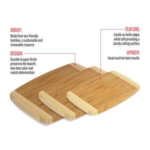 เขียงไม้ไผ่สองสี น้ำหนักเบา พกพาสะดวก เก็บง่าย ป้องกันการแตกหัก กันลื่น อุปกรณ์ครัวที่จำเป็นสำหรับบ้าน - Product Image 2