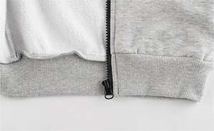 Sudadera con capucha y cremallera de algodón de terciopelo con logotipo personalizado al por mayor boutique abrigo de estilo de invierno de Color sólido para niños con dibujos animados - Product Image 6