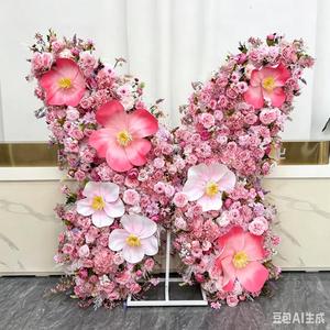 Black Giant Butterfly Wall Panel 1.5m Handmade <b>Artificial</b> Roses Decor Wedding Backdrop Romantic Dreamy - Product Image 6