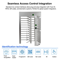 Torniquete de Alta Seguridad Antirrobo y Antioxidación con Control de Acceso RFID, Torniquete de Altura Completa para Entrada de Edificios y Comunidades