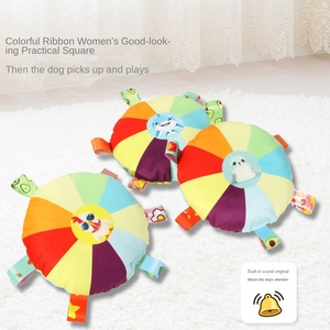 Disques volants interactifs Jouets à mâcher pour chiens Plush Pet Tug War avec cloches lavables résistantes aux morsures à l'intérieur - Product Image 2