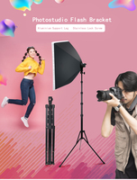 Support de studio photographique Softbox avec support de lumière de 2M et support de trépied pour appareil photo à ampoule champignon professionnel