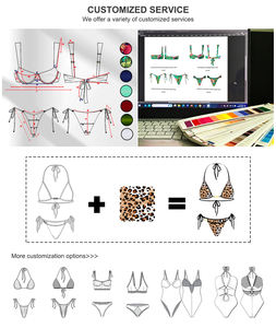 Conjunto de Bikini Deportivo Ecológico de 3 Piezas para Mujer, Traje de Baño con Logotipo Personalizado, <span class=keywords><strong>Shorts</strong></span> con Diseño Contrastante, Ropa de Playa Fabricada - Product Image 4