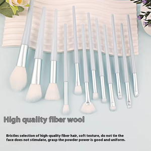 Set de 12 Brochas de Maquillaje de Pelo Sintético para Delineador, Bálsamo Labial, Polvo Suelto, Contorno, <span class=keywords><strong>Sombra</strong></span> de Ojos, Colorete y Corrector - Herramientas de Belleza - Product Image 5
