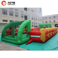 Expédition rapide Terrain de football/soccer gonflable extérieur 12x6m en tissu Oxford pour usage commercial avec cordes