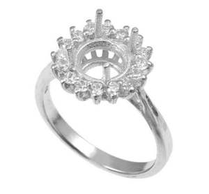 カスタマイズ可能 <span class=keywords><strong>925</strong></span>スターリングシルバー製 ジュエリーリング台座 天然石用マウント OEM/ODM対応 - Product Image 4