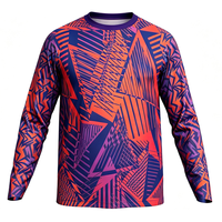 Maillot de course BMX personnalisé avec logo, grande taille, manches longues, été, 100 % polyester, respirant, séchage rapide, impression par sublimation, OEM, unisexe