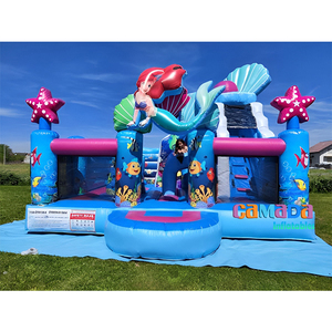 Château gonflable commercial 2025 Ocean Princess avec toboggan, pour intérieur ou extérieur - Product Image 3