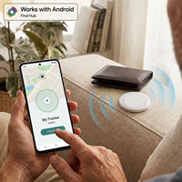Localizador Inteligente Multiusos Antipérdida, Resistente al Agua IP6X, Compatible con Android, Buscador de Objetos de Plástico para Llaves, Cartera, Bolso