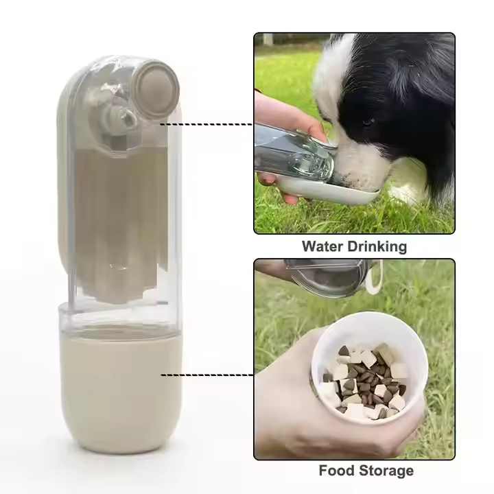 Wholesale Luxury New Style Multifunctional Solid Pattern ABS Outdoor Travel Leakproof Automatic Portable Pet Water Bottle Feeder