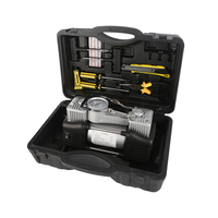 Type d'ensemble économique robuste gonfleur de pneu à double cylindre pompe à air électrique portable dc 12v compresseur d'air de voiture gonfleurs de pneus