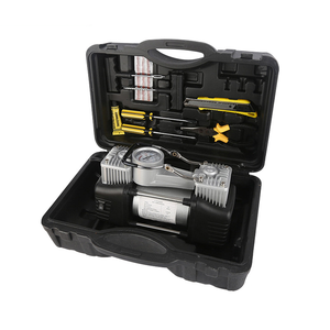 Ağır ekonomik Set tipi çift silindirli lastik şişirme taşınabilir elektrikli hava pompası <span class=keywords><strong>dc</strong></span> 12v araba hava kompresörü lastik inflators - Product Image 1