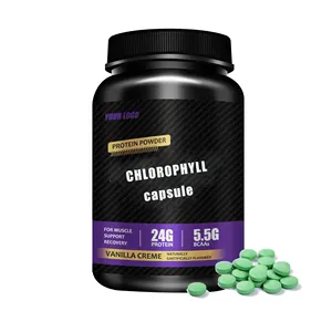 OEM suplemen Label pribadi Spirulina Chlorella pills ekstrak 250mg chlorophyll tablet