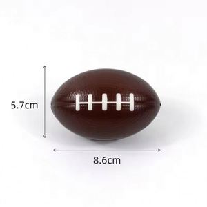 Low MOQ Custom Logo Anti Stress <b>Squeeze</b> Toys PU Foam <b>Ball</b> Rugby Shaped American Football Stress <b>Balls</b> - Product Image 3
