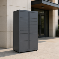Casier intelligent pour colis, armoire de livraison électronique extérieure, boîte aux lettres pour immeubles d'appartements, en tôle métallique sur mesure, thermolaquée