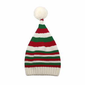 2023 Youmite nouveauté <span class=keywords><strong>2</strong></span> Styles hiver tricoté chapeau de noël avec motif imprimé solide Pom en acrylique pour adultes - Product Image 5