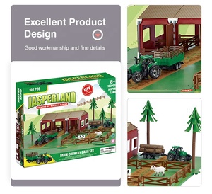 Interesting pretend play barn series animals tractor farm toy set with 102 pcs - Product Image 4