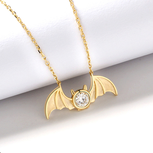 Collane con ciondolo a forma di pipistrello con diamante naturale <span class=keywords><strong>pawnable</strong></span> con gioielli in oro 18 carati - Product Image 2