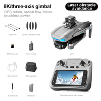 Drone RC V06 Pro GPS avec nacelle 3 axes, moteur brushless, photographie aérienne, quadricoptère, évitement d'obstacles, longue autonomie de vol