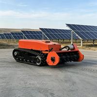 Cortadora de Césped Robótica con Control Remoto, Motor sin Escobillas Euro V EPA, Respuesta Rápida de 50ms, Alta y Baja Velocidad, Elevación Remota, para Pendientes Pronunciadas
