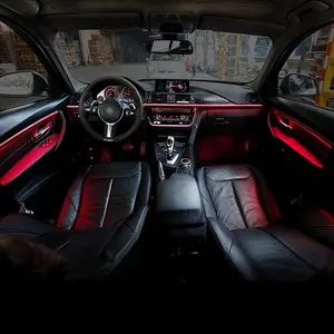 لوحة إضاءة داخلية LED لتزيين الأبواب 9 ألوان إضاءة محيطية مع لوح إضاءة كامل لسيارة BMW فئة 3 F30 3GT فئة 4 من 12 إلى 18