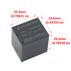 Tontgling <span class=keywords><strong>JZC</strong></span> 22F JQC-22F 5V 6V 9V 12V 24V 4 Pin 16A реле мощности на 2 ампер - Product Image 4