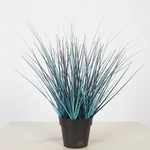 Mini Planta Artificial en maceta de 38cm, césped verde de plástico de alta calidad, para decoración del hogar, venta al por mayor