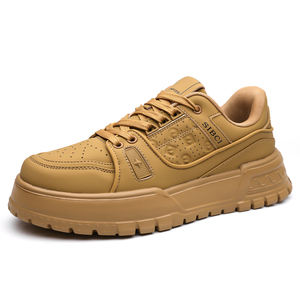 38-45 カスタム オールシーズン 新トレンド 多用途 スケートボードシューズ ブラック キャメル メンズ カジュアル ウォーキング ファッション 厚底シューズ - Product Image 2